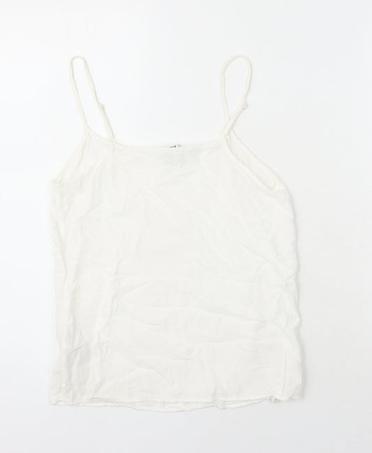 Womens UK Size XS VERO MODA White Basic T-Shirt
