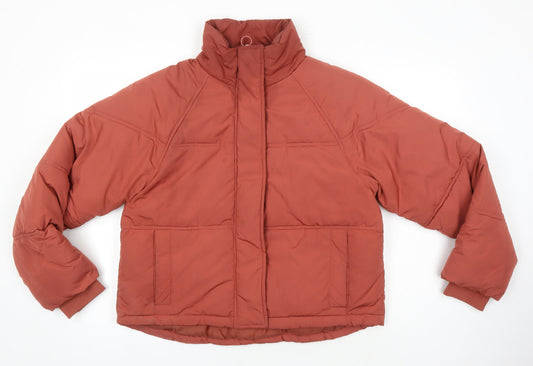 Womens UK Size 10 Topshop Brown Puffer Jacket
