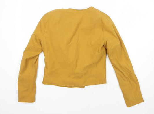 Boohoo Womens Yellow Jacket Size 8