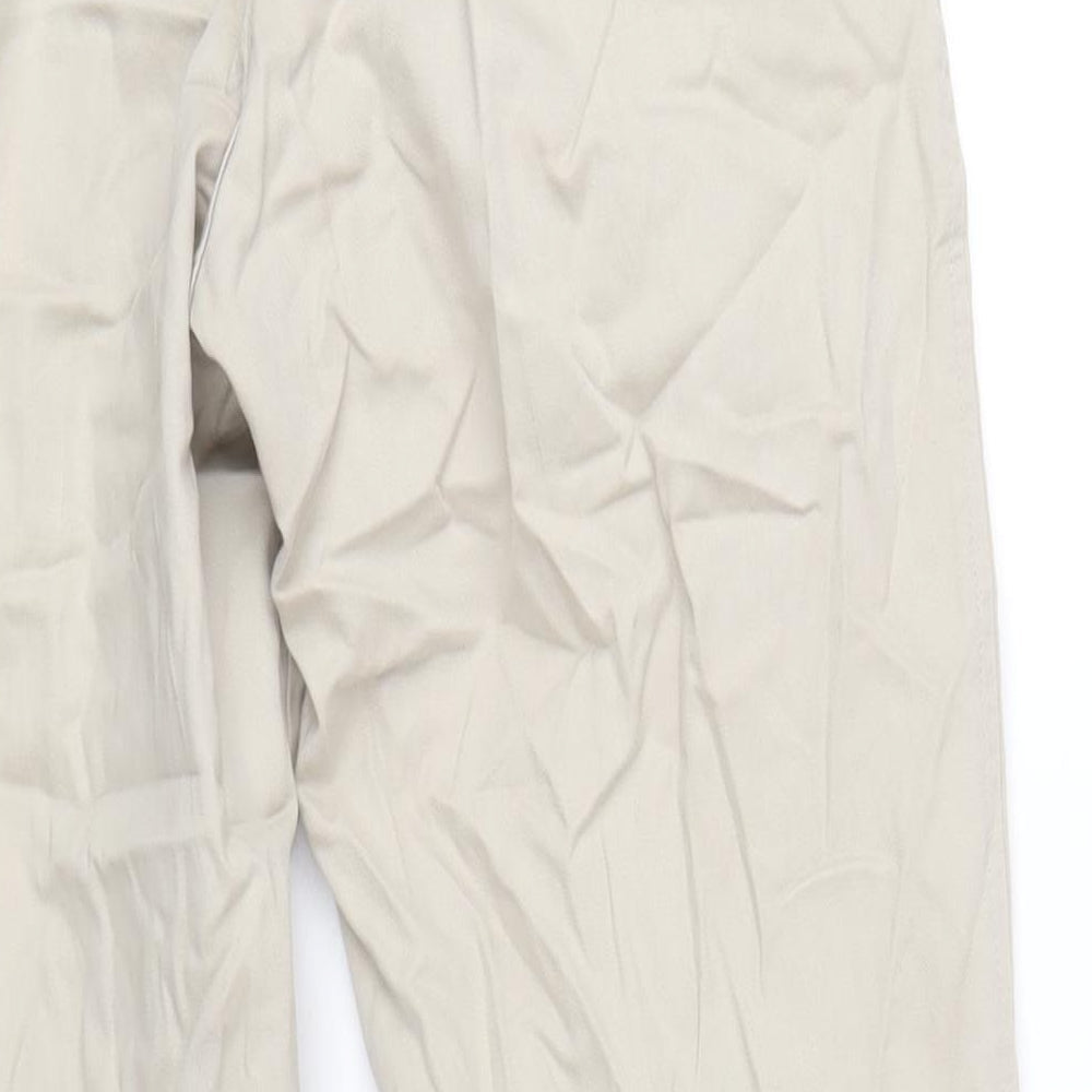Mens UK Size 32 in Maine Regular Fit Chino Beige Trousers