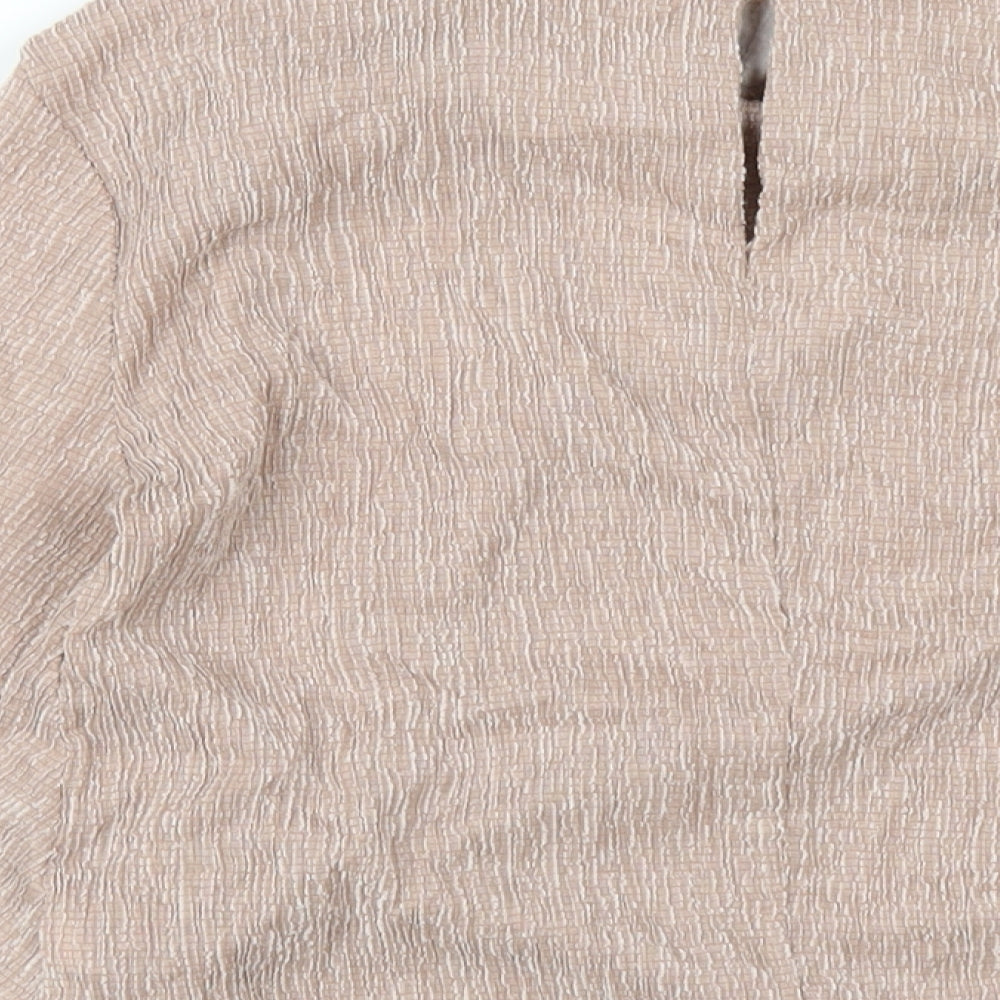 H&M Womens Pink Polyester Basic T-Shirt Size M Round Neck