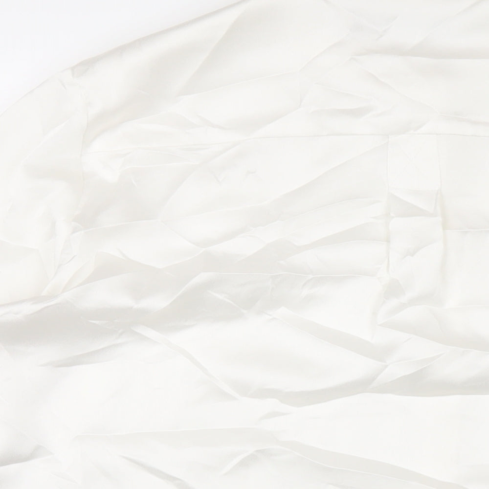 Womens UK Size 16 Marks and Spencer White Basic Button-Up