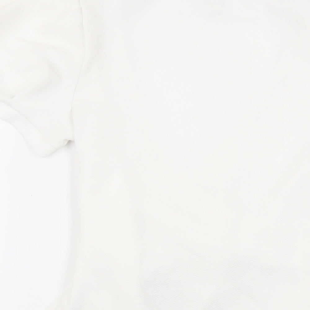 Womens UK Size 12 River Island White Wrap Blouse