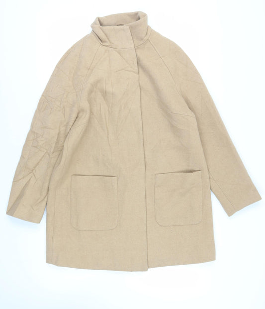 Womens UK Size 14 Marks and Spencer Beige Overcoat