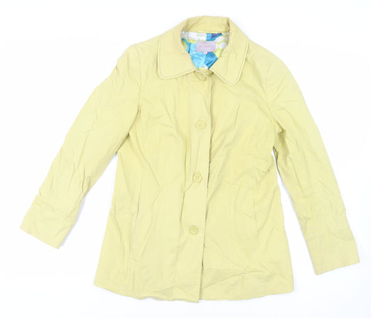 Womens UK Size 10 Per Una Yellow Overcoat