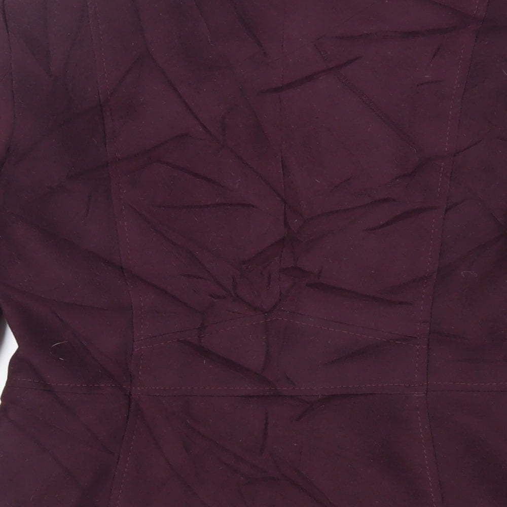 Womens UK Size 8 Debenhams Purple Overcoat