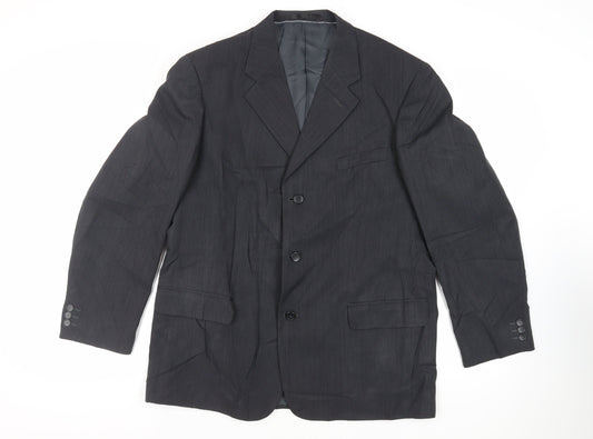 Mens UK Size 44 Armando Regular Black Suit Jacket