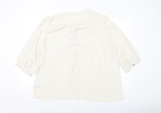 Autograph Womens Beige Polyester Basic Blouse Size 20 Round Neck