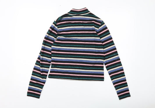Womens UK Size M H&M Multicoloured Basic Blouse