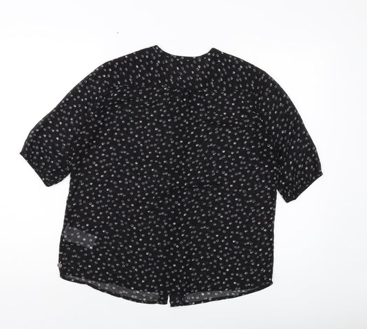Womens UK Size 8 Maison Scotch Black Basic Blouse