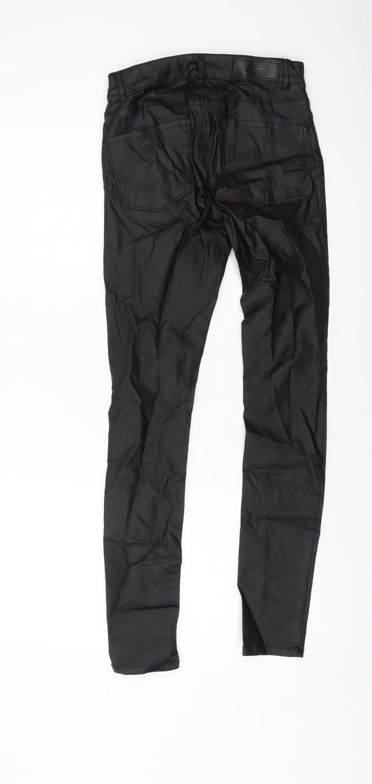 Womens UK Size S VERO MODA Regular Fit Black Trousers