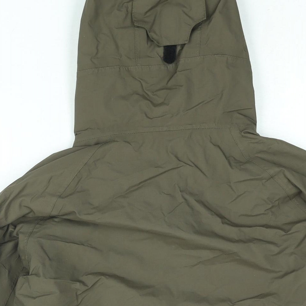 Quechua Boys Brown Windbreaker Coat Size 12 Years Snap - Zipped Underarms Breathable