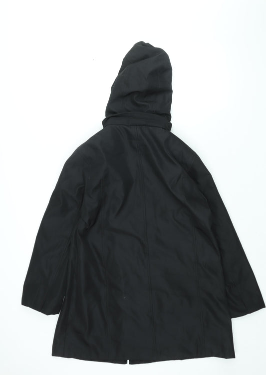 Rosetti Womens Black Parka Coat Size 12 Zip