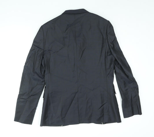 Mens UK Size 40 River Island Regular Black Suit Jacket