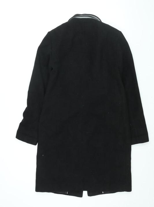 Womens UK Size 8 Marks and Spencer Black Overcoat
