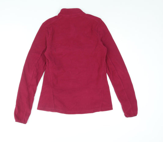 Quechua Womens Pink Polyester Pullover Sweatshirt Size S Zip - Logo