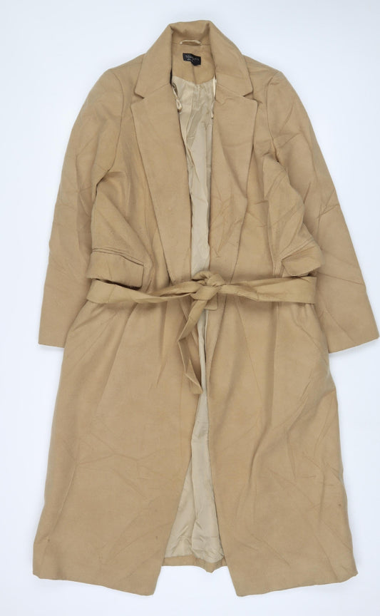 Womens UK Size 8 Topshop Brown Overcoat