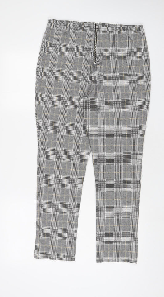Womens UK Size L H&M Regular Fit Grey Trousers