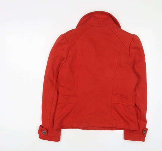 H&M Womens Orange Jacket Blazer Size 14 Button