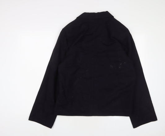 Lakeland Womens Blue Jacket Blazer Size 10 Button