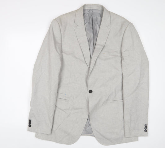 Mens UK Size 44 Autograph Regular Grey Suit Jacket
