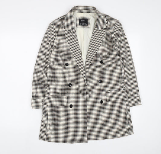 Bershka Womens Multicoloured Plaid Jacket Blazer Size L