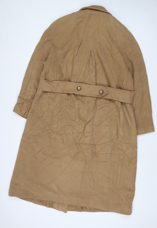 Womens UK Size 16 Classic Brown Overcoat