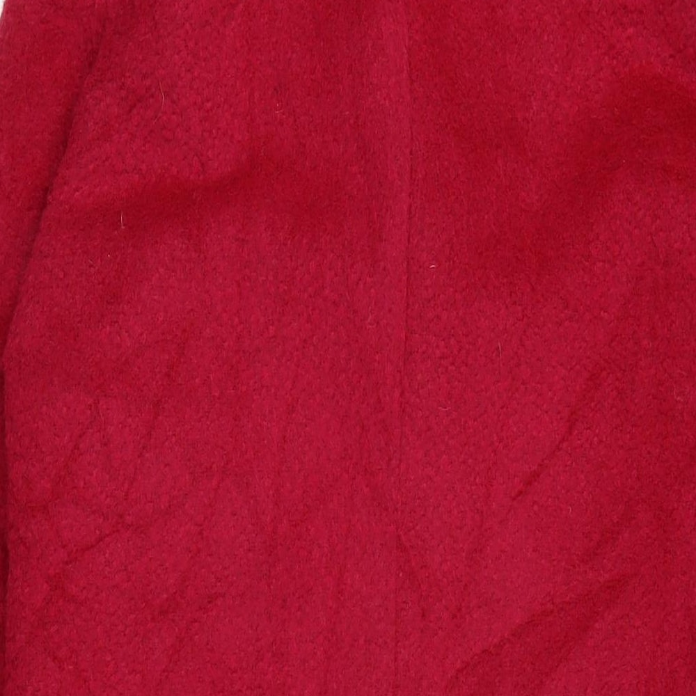 Brand and care label for b.young women’s pink overcoat coat, size UK 6, button