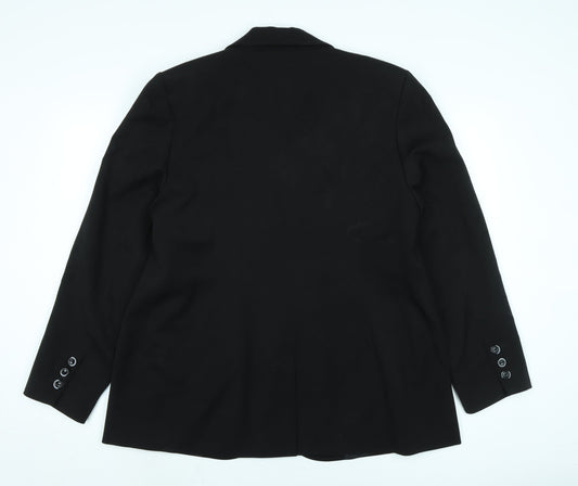 Evans Womens Black Jacket Size 18 Button