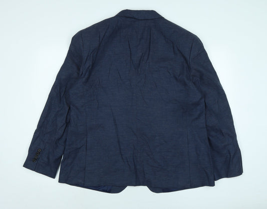 Mens UK Size 46 Marks and Spencer Regular Blue Suit Jacket