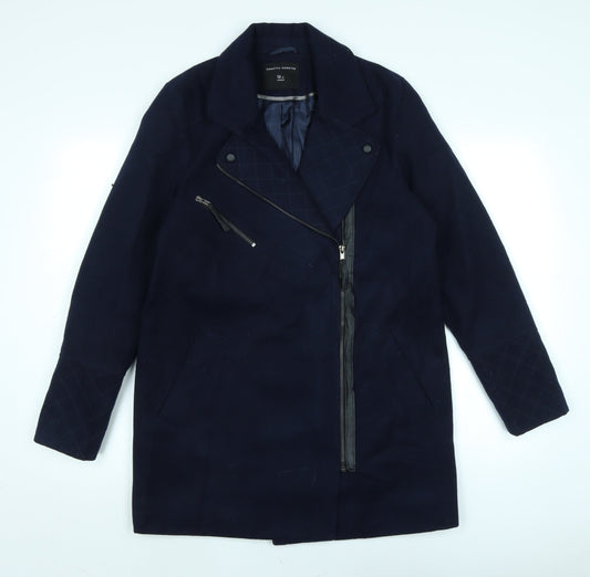 Womens UK Size 12 Dorothy Perkins Blue Biker Coat