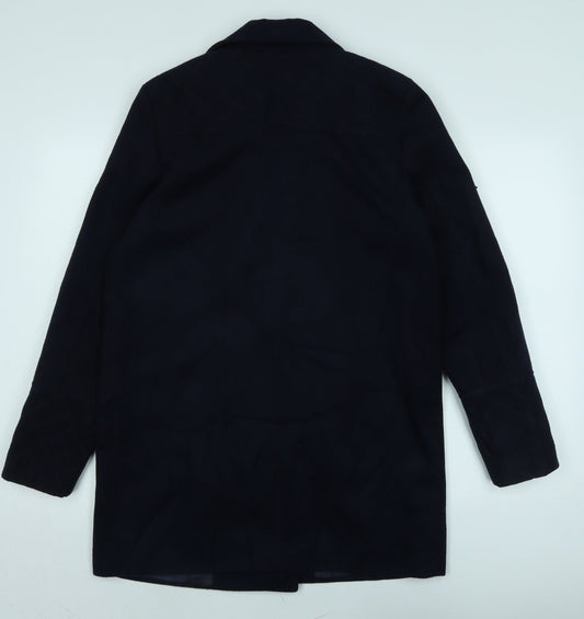 Womens UK Size 12 Dorothy Perkins Blue Biker Coat