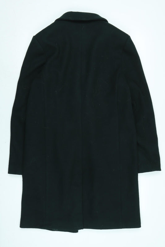 F&F Womens Green Overcoat Coat Size 12 Button