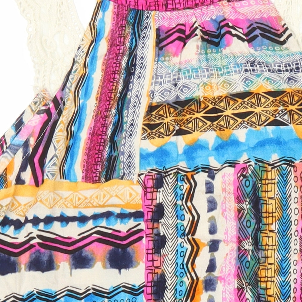 Womens UK Size L FOREVER 21 Multicoloured Tunic Blouse