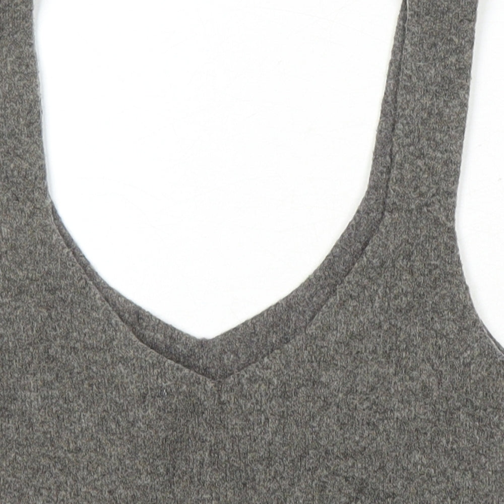 Womens UK Size One Size Zara Brown Cropped Tank