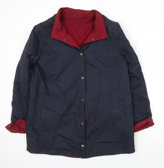 Womens UK Size 12 Classic Blue Overcoat