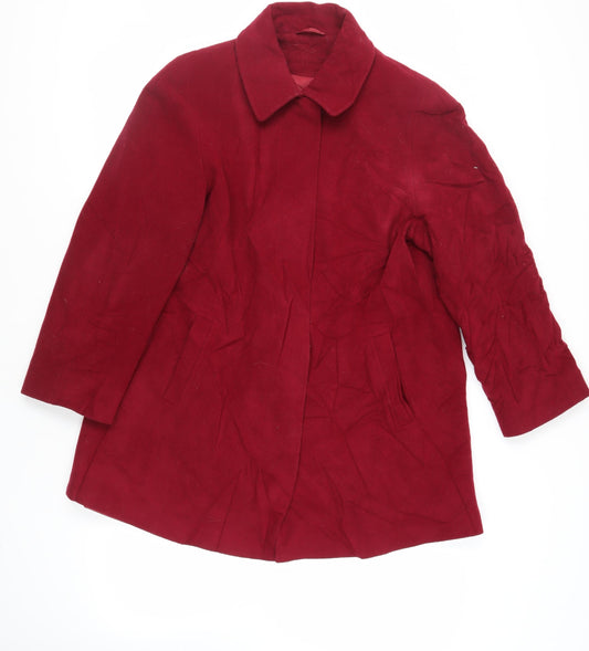 Womens UK Size 16 BHS Red Overcoat