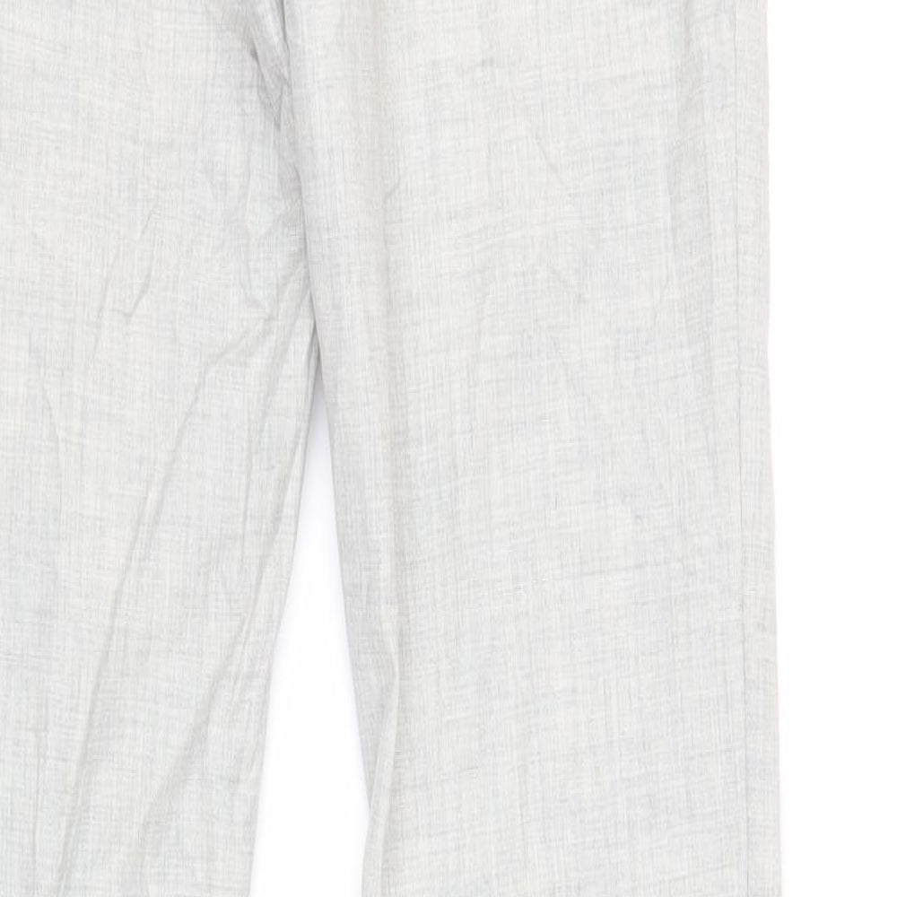 Topman Mens Grey Polyester Dress Pants Trousers Size 30 in L32 in Regular Zip
