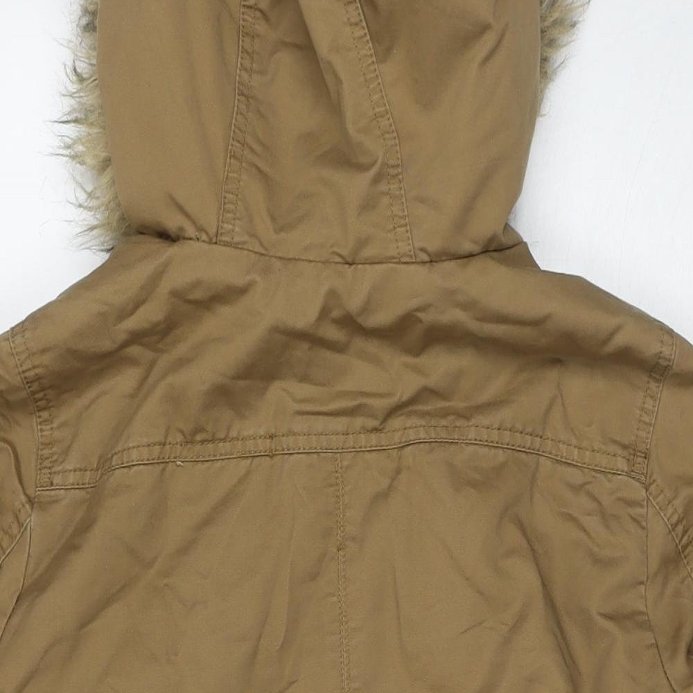 Womens UK Size 8 Divided by H&M Brown Parka Coat