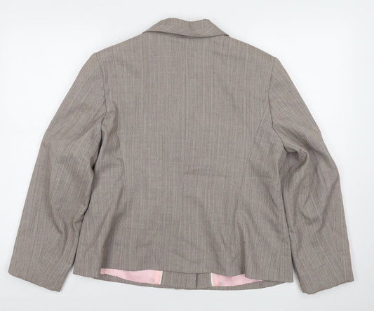 Klass Womens Brown Jacket Blazer Size 16 Button