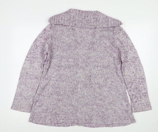 Womens UK Size M Bonmarché Purple Cardigan Jumper