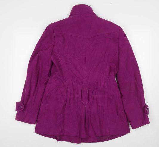 Womens UK Size 12 Dunnes Stores Purple Overcoat