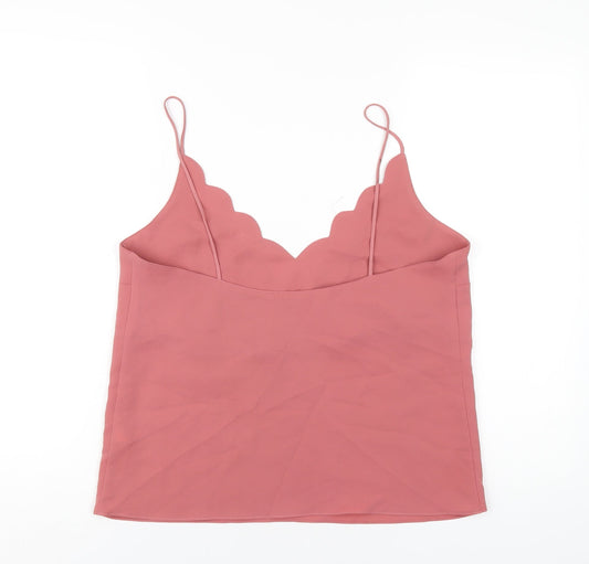 Womens UK Size 12 Topshop Pink Camisole T-Shirt