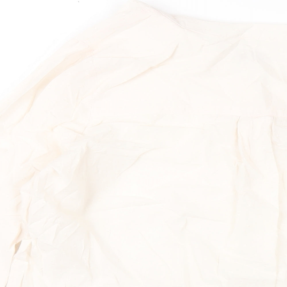 Womens UK Size 12 Classic Beige Basic T-Shirt