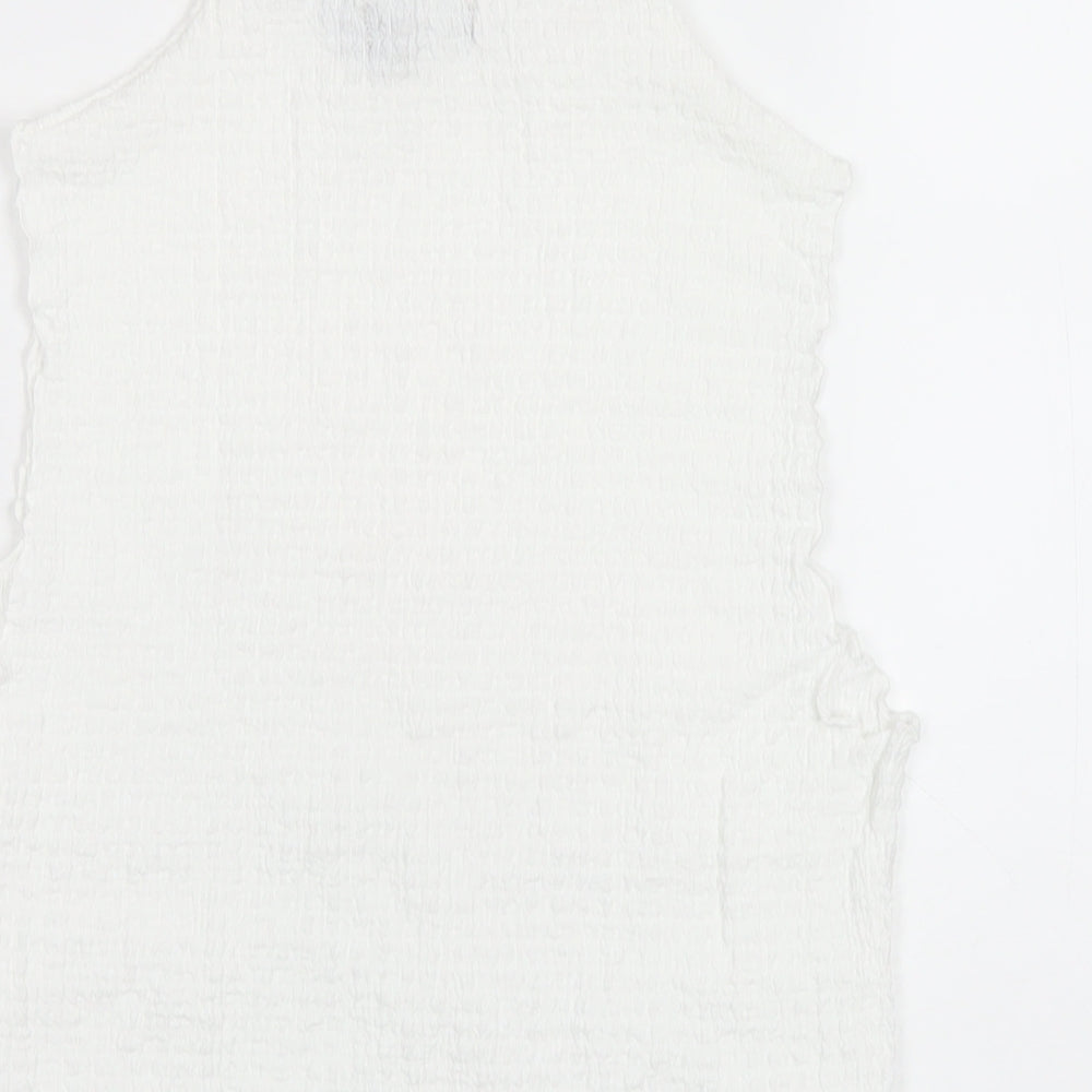 Womens UK Size 14 New Look White Basic T-Shirt