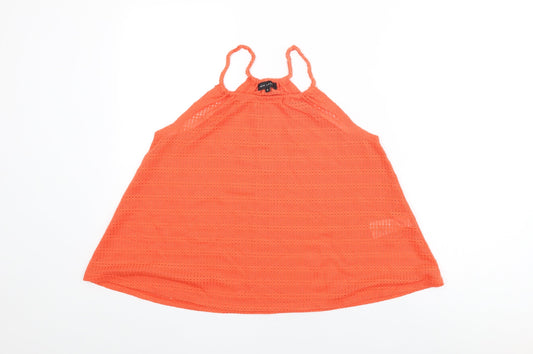 Womens UK Size 8 New Look Orange Basic T-Shirt