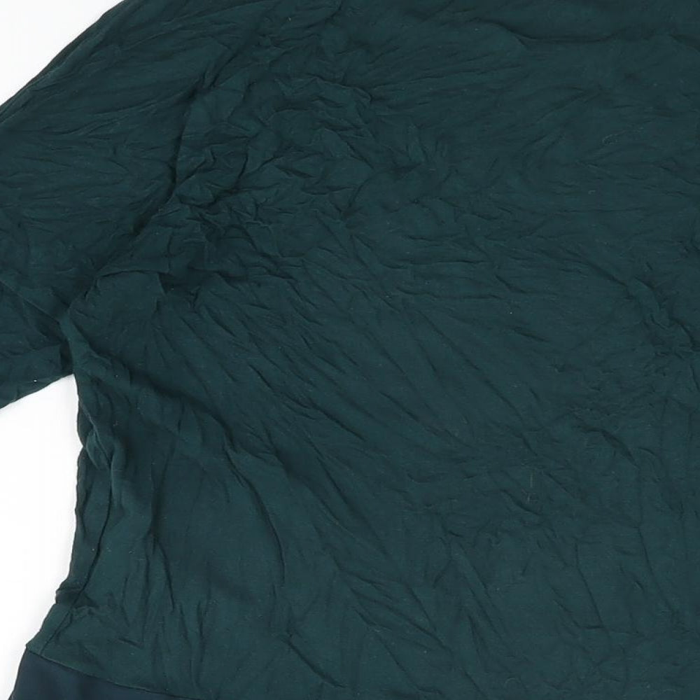 Womens UK Size 12 Warehouse Green Basic T-Shirt