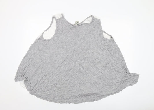 Womens UK Size 14 ASOS Grey Basic Tank