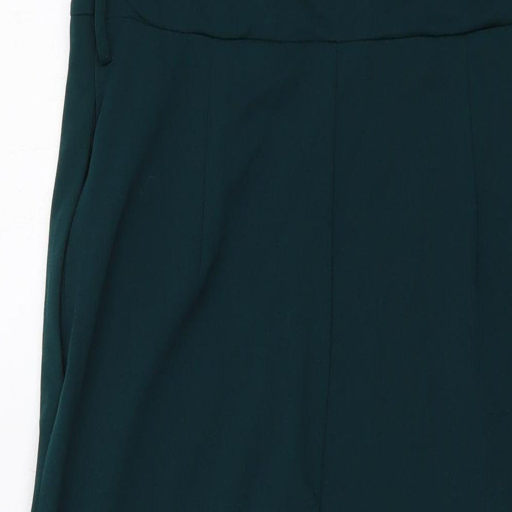 Girl in Mind Womens Green Polyester Jumpsuit One-Piece Size 10 Zip