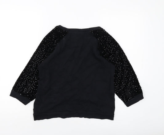 Womens UK Size S French Connection Black Pullover Sweatshirt